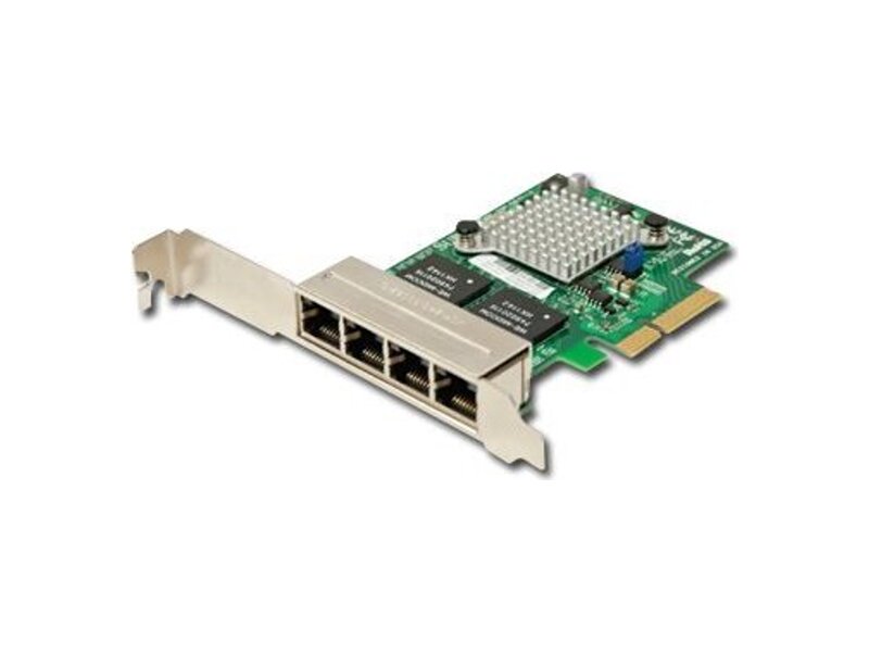 AOC-SGP-I4  Supermicro AOC-SGP-i4 4-Port Gigabit Ethernet Controller Card Intel i350 Powerville, PCI-E 2.1 (2.5GT/ s or 5GT/ s) Four RJ45 Sockets, Low-Profile