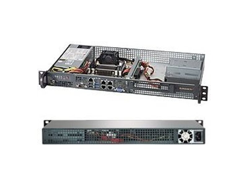 SYS-5018A-FTN4  Supermicro SuperServer 1U 5018A-FTN4 Intel Atom C2758/ 4x DIMM/ SoC SATA3, SATA2/ 2x 3.5'' Fixed SATA3 or 4x 2.5'' SATA2/ Quad GbE ports, IPMI/ 1x PCI-E 2.0 x8/ 200W