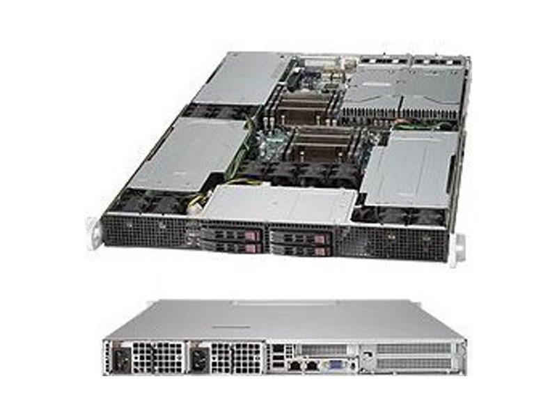 SYS-1027GR-TRFT  Supermicro SuperServer 1U 1027GR-TRFT Dual Skt Xeon E5-2600/ 8x DIMM/ on board C602 SATA2 RAID 0, 1, 5, 10, SATA3 RAID 0, 1/ 4x 2.5'' Hot-swap/ 3x PCI-E 3.0 x16, 1x PCI-E 3.0 x8 (in x16) LP/ R1800W (1+1)
