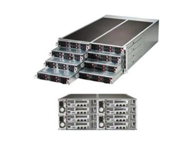 SYS-F618R2-RC0+  Supermicro SuperServer 4U F618R2-RC0+, Dual Skt Xeon E5-2600, 16x DIMM, on board C612 SAS3 RAID 0, 1, SATA3 RAID 0, 1, 5, 10, 6x 2.5'' Hot-swap SAS/ SATA, 1 PCIE 3.0 x16 LP, 1 PCIE 3.0 x8 Micro LP, R2000W