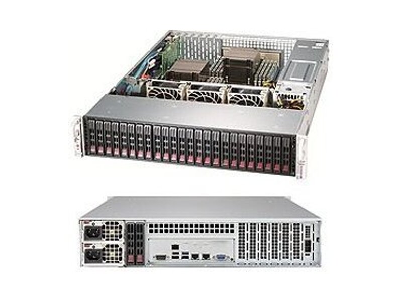 SSG-2028R-ACR24H  Supermicro SuperStorage Server 2U 2028R-ACR24H no CPU(2) E5-2600v3/ v4/ no DIMM(16)/ on board C612, SAS3 RAID 0/ 1/ 5/ 6/ 10/ 50/ 60 SATA3 RAID 0/ 1/ 5/ 10/ no HDD(24)/ 2x10GE/ 1xPCIEx16, 6xPCIEx8/ 2x920W