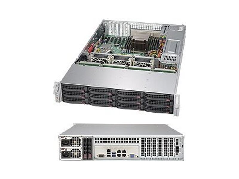 SSG-6028R-E1CR12L  Supermicro SuperStorage Server 2U 6028R-E1CR12L no CPU(2) E5-2600v3/ v4/ no DIMM(16)/ on board C612 SAS3(3008), SATA3 RAID 0/ 1/ 5/ 10/ no HDD(12), opt.2x2.5(rear)/ 2x10GE/ 1xPCIEx16, 6xPCIEx8/ 2x920W