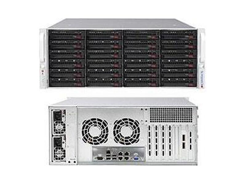 SSG-6049P-E1CR24L  Supermicro SuperStorage Server 4U 6049P-E1CR24L no CPU(2) Scalable/ TDP 70-205W/ no DIMM(16)/ on board C624 SAS3(3008), SATA3 RAID 0/ 1/ 5/ 10/ no HDD(24), opt.2 NVMe M.2/ 2x10GE/ 3xPCIEx16, 4xPCIEx8, JBODExpPort/ 2x1200W