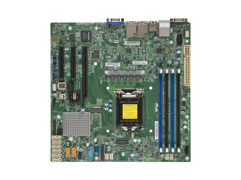 MBD-X11SSH-F-B  Supermicro Server motherboard MBD-X11SSH-F-B, Single socket, Intel C236, 4xDDR4, 8xSATA3 6G, 3xPCIe3.0, 2xGE i210AT, microATX