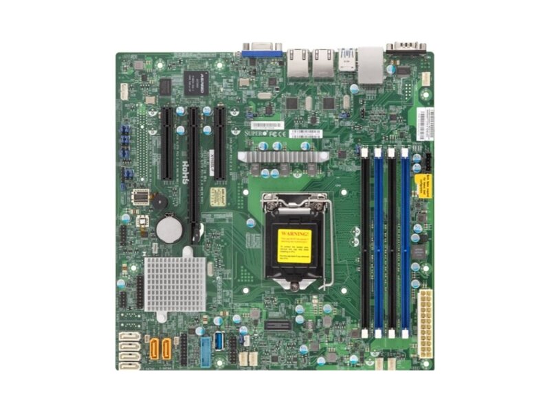MBD-X11SSL-F-O  Supermicro Server motherboard MBD-X11SSL-F-O, Single socket, Intel C232, 4xDDR4, 6xSATA3 6G, 3xPCIe3.0, 2xGE i210AT, microATX, Retail