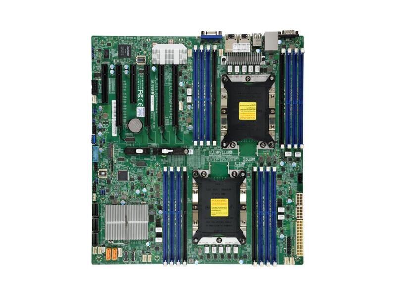 MBD-X11DPI-N-B  Supermicro Server motherboard MBD-X11DPi-N-B, Dual socket, Intel C621, 16xDDR4, 14xSATA3 6G, 4 PCI-E 3.0 x16, 2 PCI-E 3.0 x8, 2xGE, E-ATX