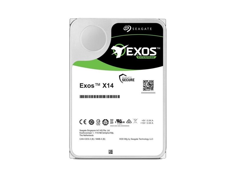 ST12000NM0008  HDD Seagate Server Exos X14 ST12000NM0008 (3.5'', 12Tb, 256Mb, 7200rpm, SATA6G) 1