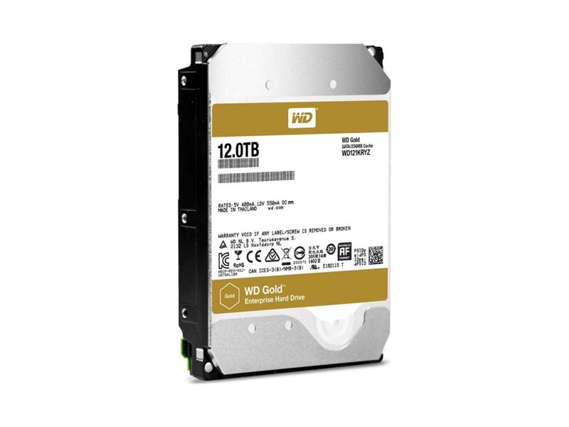 WD121KRYZ  HDD Server WD GOLD WD121KRYZ (3.5'', 12TB, 256Mb, 7200rpm, SATA6G)