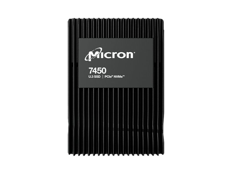 MTFDKCC3T2TFS-1BC1ZABYY  Micron SSD 7450 MAX, 3200GB, U.3(2.5'' 15mm), NVMe, PCIe 4.0 x4, 3D TLC, R/ W 6800/ 5300MB/ s, IOPs 1 000 000/ 390 000, TBW 17500, DWPD 3 1