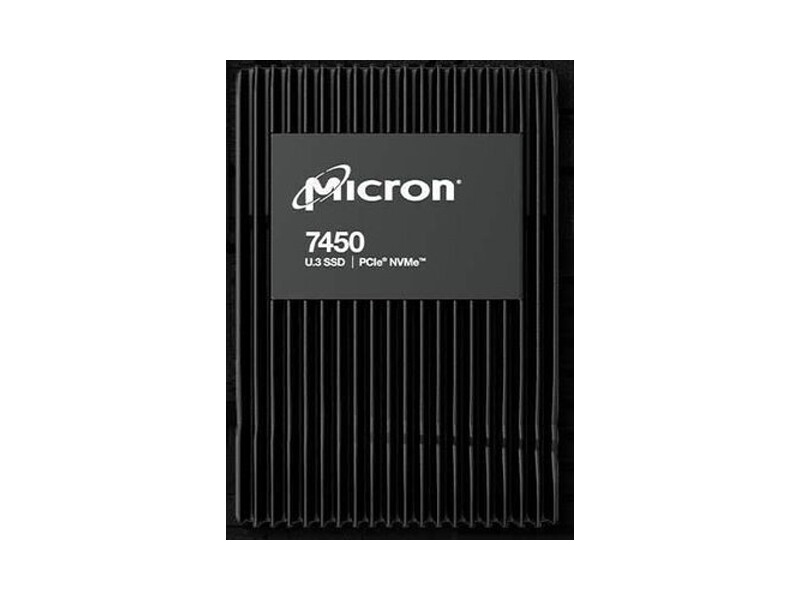 MTFDKCC3T8TFR-1BC1ZABYYR  Micron SSD 7450 PRO, 3840GB, U.3(2.5'' 15mm), NVMe, PCIe 4.0 x4, 3D TLC, R/ W 6800/ 5300MB/ s, IOPs 1 000 000/ 180 000, TBW 7300, DWPD 1
