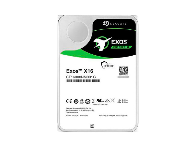 ST14000NM002G  HDD Server Seagate Exos X16 ST14000NM002G (3.5'', 14TB, 256Mb, 7200rpm, SAS12G)