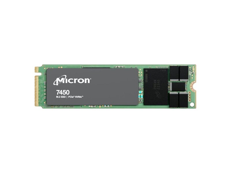 MTFDKBA480TFR-1BC1ZABYY  Micron SSD 7450 PRO, 480GB, M.2(22x80mm), NVMe, PCIe 4.0 x4, 3D TLC, R/ W 5000/ 700MB/ s, IOPs 280 000/ 40 000, TBW 800, DWPD 1