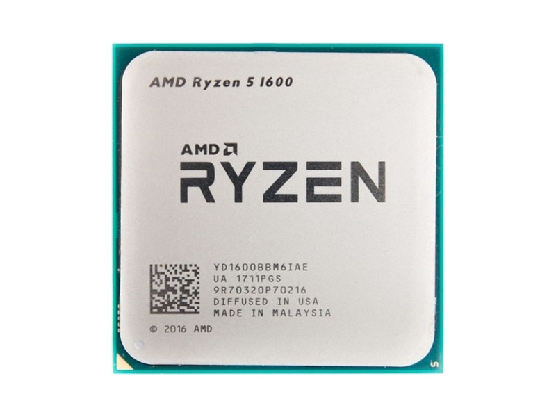 YD1600BBM6IAE  AMD CPU Desktop Ryzen 5 1600 6C/ 12T (3.4/ 3.6GHz Boost, 19MB, 65W, AM4) Tray 3