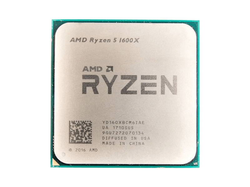 YD160XBCM6IAE  AMD CPU Desktop Ryzen 5 1600X 6C/ 12T (3.6/ 4.0GHz Boost, 19MB, 95W, AM4) Tray 1
