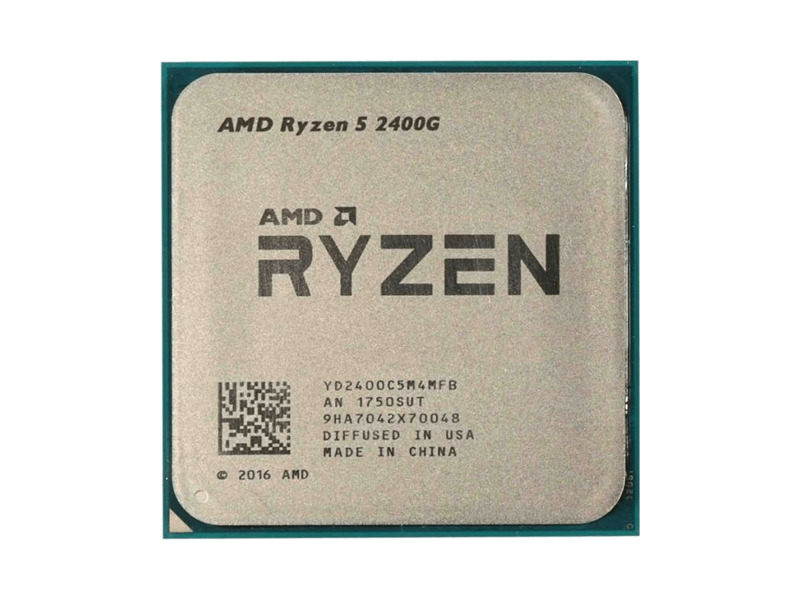 YD2400C5M4MFB  AMD CPU Desktop Ryzen 5 2400G 4C/ 8T (3.6/ 3.9GHz Boost, 6MB, 65W, AM4) Tray, with RX Vega Graphics 3