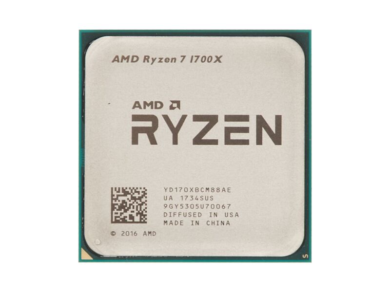 YD170XBCAEWOF  AMD CPU Desktop Ryzen 7 1700X 8C/ 16T (3.4/ 3.8GHz Boost, 20MB, 95W, AM4) box