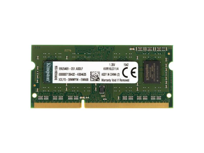 KVR16LS11/4  Kingston SODIMM DDR3L 4GB 1600MHz (PC3-12800) CL11 1.35V 2