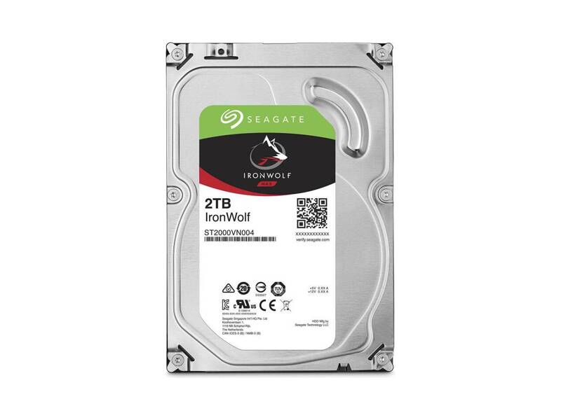 ST2000VN004  HDD Seagate Ironwolf NAS ST2000VN004 (3.5'', 2TB, 64Mb, 5900rpm, SATA6G)