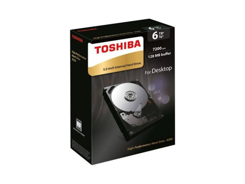 HDWE160EZSTA  HDD Desktop Toshiba HDWE160EZSTA X300 (3.5'', 6TB, 128Mb, 7200rpm, SATA6G) Retail 1