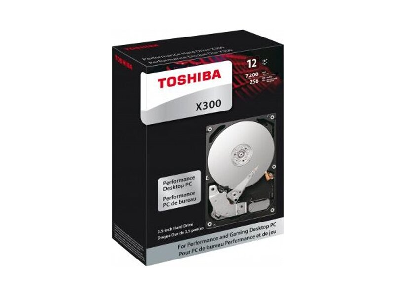 HDWR21CEZSTA  HDD Desktop Toshiba HDWR21CEZSTA X300 (3.5'', 12TB, 256Mb, 7200rpm, SATA-III ) Rtl
