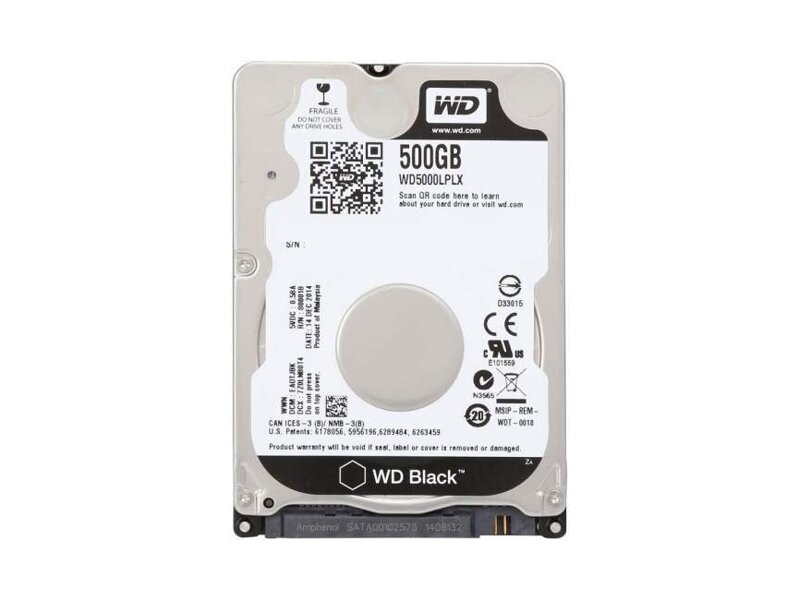WD5000LPLX  HDD Mobile WD Black WD5000LPLX (2.5'', 500GB, 32MB, 7200rpm, SATA-III) 1