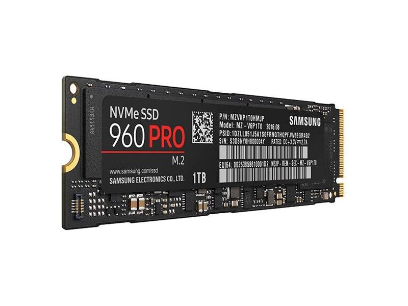 MZ-V6P1T0BW  Samsung SSD M.2, 960 PRO, 1024GB, NVMe/ PCIE 3.0 x4, R3500/ W2100Mb/ sб IOPS 440000 1