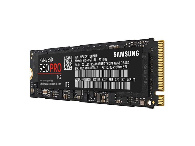 MZ-V6P1T0BW  Samsung SSD M.2, 960 PRO, 1024GB, NVMe/ PCIE 3.0 x4, R3500/ W2100Mb/ sб IOPS 440000