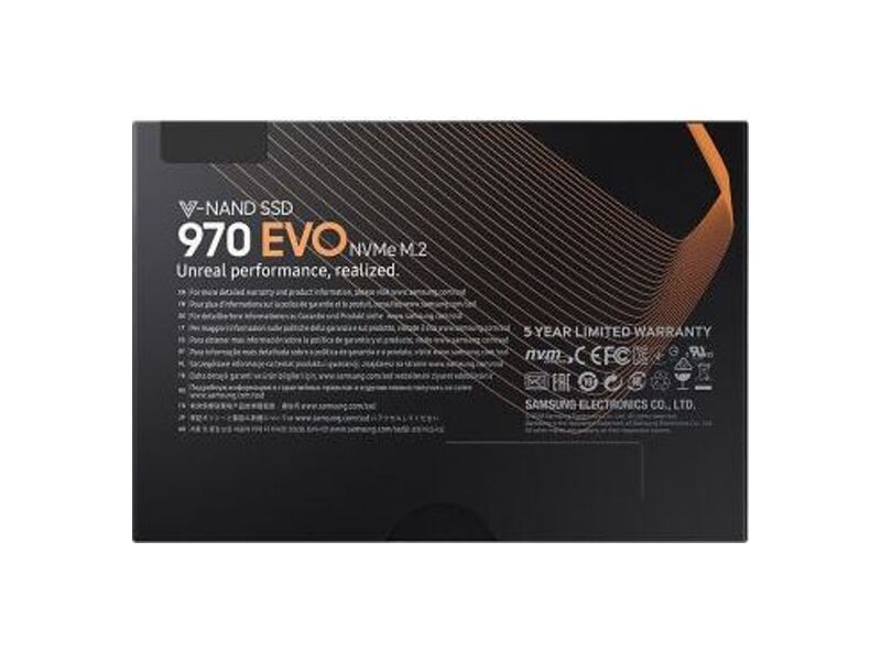 MZ-V7E1T0BW  Samsung SSD M.2, 1TB, 970 EVO, V-NAND 3-bit MLC, Phoenix, NVMe/ PCIE 3.0 x4, R3400/ W2500Mb/ s, IOPS 500 000 4
