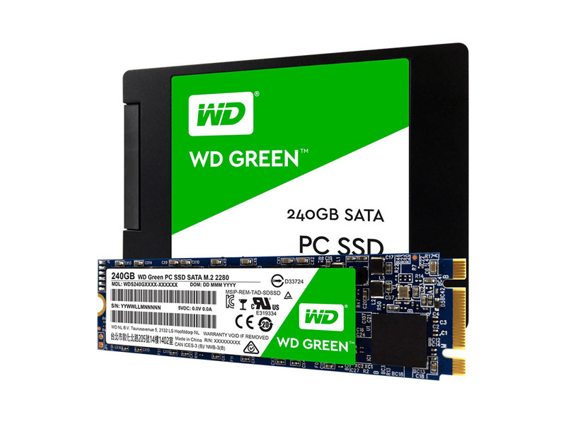 WDS120G2G0B  WD SSD Green WDS120G2G0B 120GB M2.2280 SATA-III (TLC) 3D NAND 1