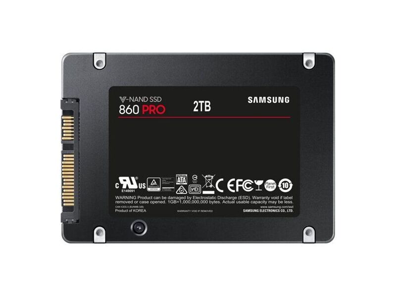 MZ-76P2T0BW  Samsung SSD 2TB, 2.5'', 2TB, 860 PRO, V-NAND 2bit MLC, MJX, SATA 6Gb/ s, R560/ W530Mb/ s