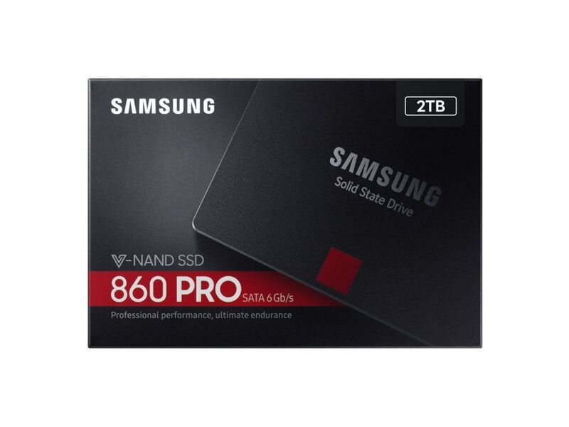 MZ-76P2T0BW  Samsung SSD 2TB, 2.5'', 2TB, 860 PRO, V-NAND 2bit MLC, MJX, SATA 6Gb/ s, R560/ W530Mb/ s 2