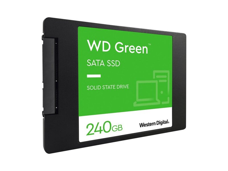 WDS240G3G0A  SSD WD Green 3D NAND WDS240G3G0A 240ГБ 2, 5'' SATA-III (TLC)