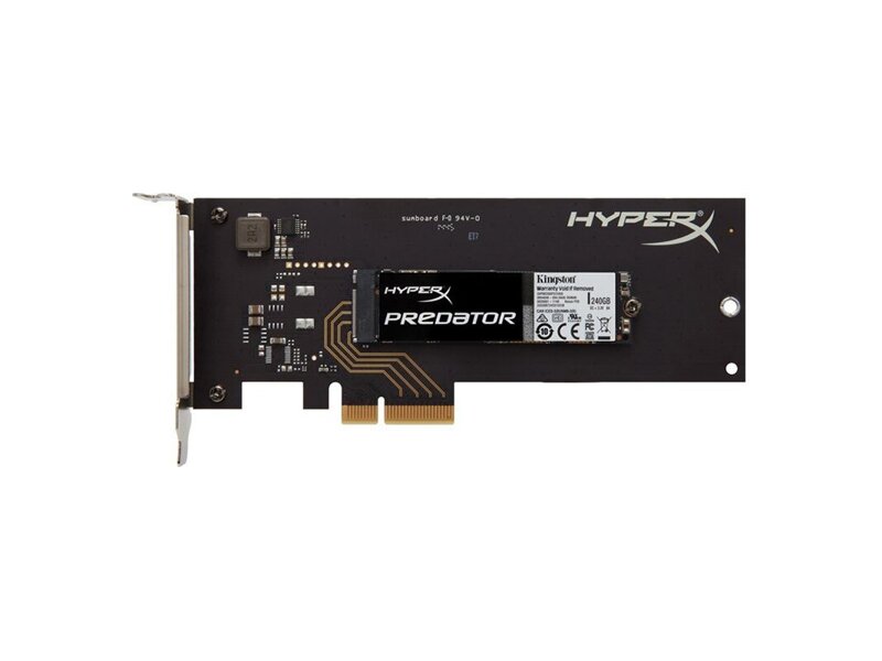 SHPM2280P2H/480G  Kingston SSD 480GB HyperX Predator PCIe2.0 x4 M.2 (HHHL)