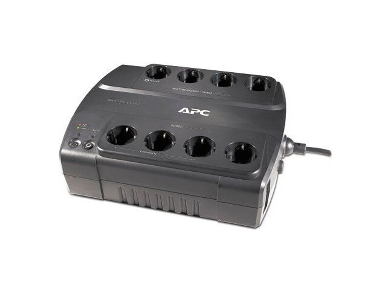 BE550G-RS  ИБП APC Back-UPS ES, 550VA/ 330W, 230V, 8 Russian outlets (4 Surge & 4 batt.), Data/ DSL protection, USB, user replacable batteries, (renewal BE550-RS)