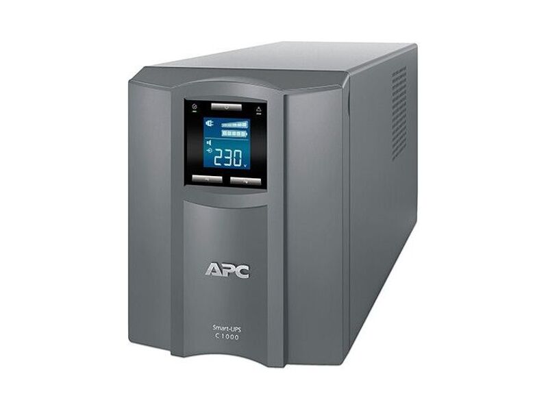 SMC1000I-RS  ИБП APC Smart-UPS C 1000VA/ 600W, 230V, Line-Interactive, Out: 220-240V 8xC13, LCD, Gray, No CD/ cables