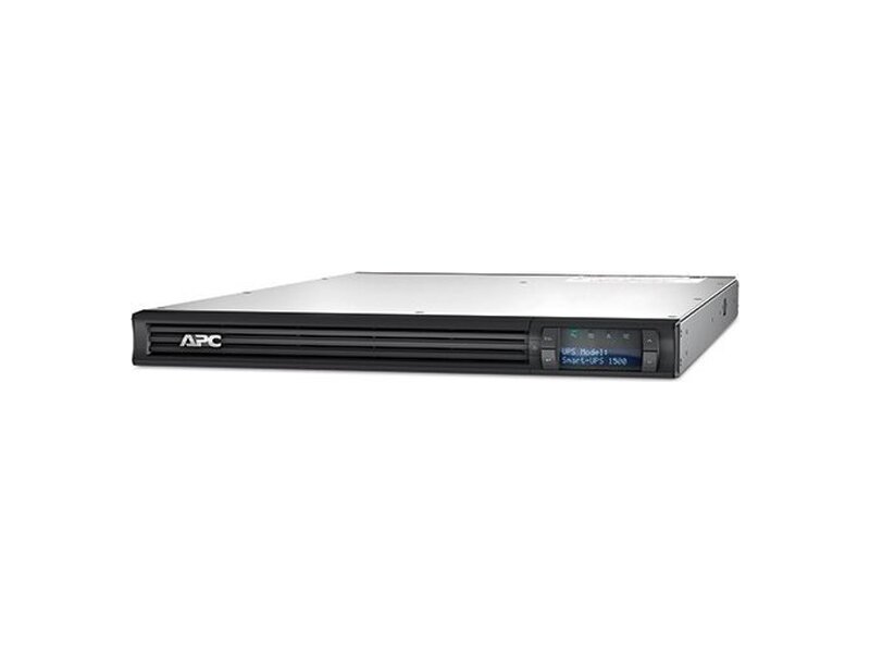SMT1500RMI1U  ИБП APC Smart-UPS 1500VA/ 1000W, RM 1U, Line-Interactive, LCD, Out: 220-240V 4xC13 (2-Switched), SmartSlot, USB, HS User Replaceable Bat, Black