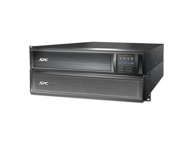 SMX1500RMI2UNC  ИБП APC Smart-UPS X 1500VA/ 1200W, RM 2U/ Tower, Ext. Runtime, Line-Interactive, LCD, Out: 220-240V 8xC13 (3-gr. Switched), Pre-Inst. Web/ SNMP, SmartSlot, USB, COM, EPO, HS User Replaceable Bat, Black