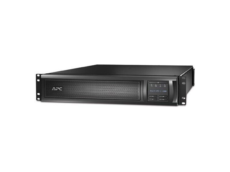 SMX2200RMHV2U  ИБП APC Smart-UPS X 2200VA/ 1980W, RM 2U/ Tower, Ext. Runtime, Line-Interactive, LCD, Out: 220-240V 8xC13 (3-gr. Switched) 1xC19, SmartSlot, USB, EPO, HS User Replaceable Bat, Black