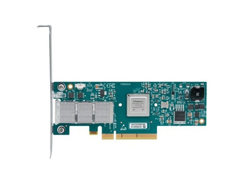 MHQH19B-XTR  Адаптер Mellanox MHQH19B-XTR ConnectX-2 VPI adapter card, single-port QSFP, IB 40Gb/ s and 10GbE, PCIe2.0 x8 5.0GT/ s, tall bracket, RoHS R6