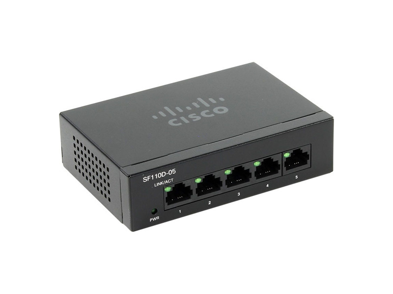 SF110D-05-EU  Коммутатор 5-портовый Cisco SF110D-05 5-Port 10/ 100 Desktop Switch