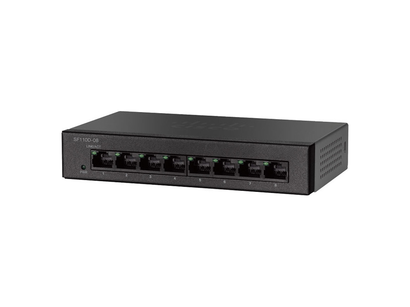 SF110D-08-EU  Коммутатор 8-портовый Cisco F110D-08 8-Port 10/ 100 Desktop Switch
