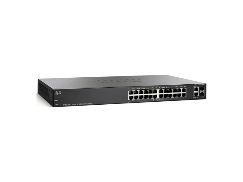 SF220-24-K9-EU  Коммутатор 24-портовый Cisco SF220-24 24-Port 10/ 100 Smart Plus Switch