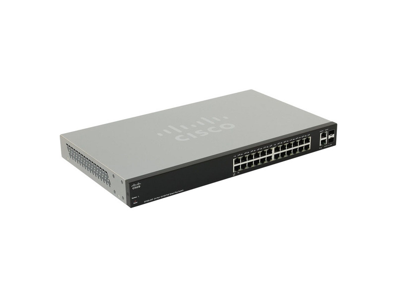 SF220-24P-K9-EU  Коммутатор 24-портовый Cisco SF220-24P 24-Port 10/ 100 PoE Smart Plus Switch