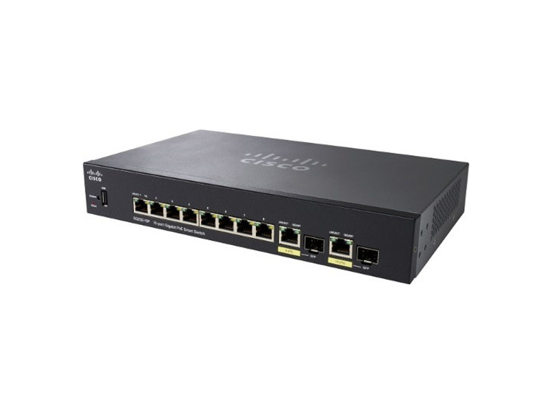 SG250-10P-K9-EU  Коммутатор 10-портовый Cisco SG250-10P 10-port Gigabit PoE Smart Switch