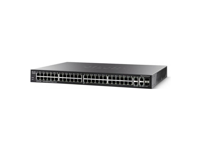 SG350X-48P-K9-EU  Коммутатор 48-портовый Cisco SG350X-48P 48-port Gigabit POE Stackable Switch