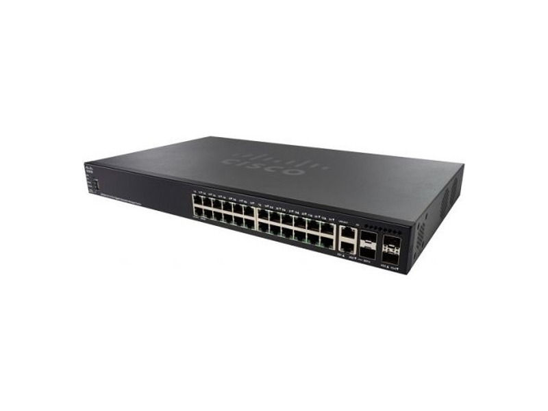 SG550X-24-K9-EU  Коммутатор 24-портовый Cisco SG550X-24 24-port Gigabit Stackable Switch