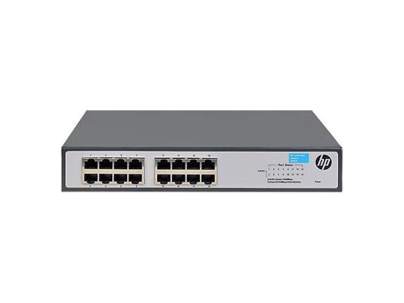 JH016A#ABB  Коммутатор HPE OfficeConnect 1420 16G Switch (16x 10/ 100/ 1000, unmanaged, fanless, 19'')(repl. For J9560A)