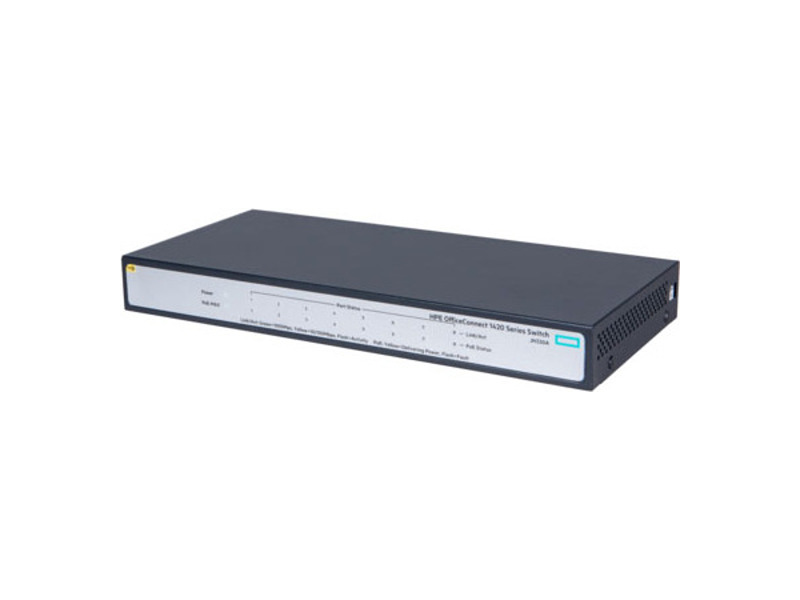 JH330A#ABB  Коммутатор HPE OfficeConnect 1420 8G PoE+ 64W Switch (8x 10/ 100/ 1000 PoE+, unmanaged, fanless)