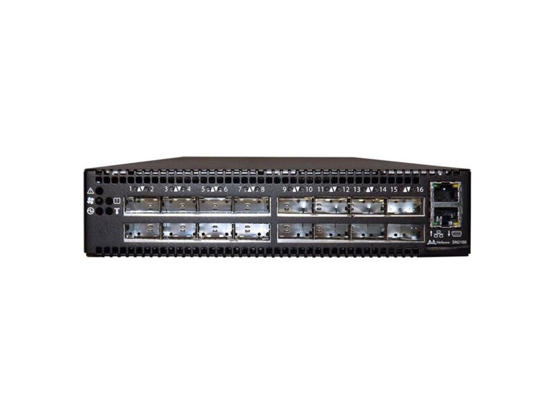 MSN2100-CB2F  Коммутатор Mellanox MSN2100-CB2F Spectrum based 100GbE, 1U Open Ethernet Switch with Mellanox Onyx, 16 QSFP28 ports, 2 Power Supplies (AC)