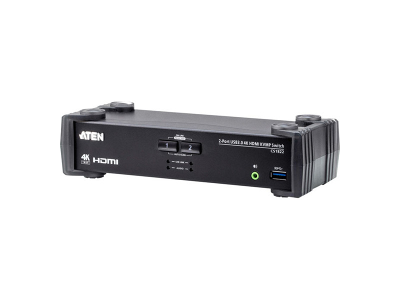 CS1822-AT-G  KVM-переключатель 2-Port USB 3.0 4K HDMI KVMP Switch ATEN